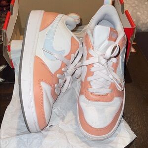 Nike Kids' Coral and White Sneakers